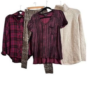 4 PIECE BUNDLE LOT TOP LEGGING SWEATER ROCK &‎ REPUBLIC MICHAEL KORS CASUAL M